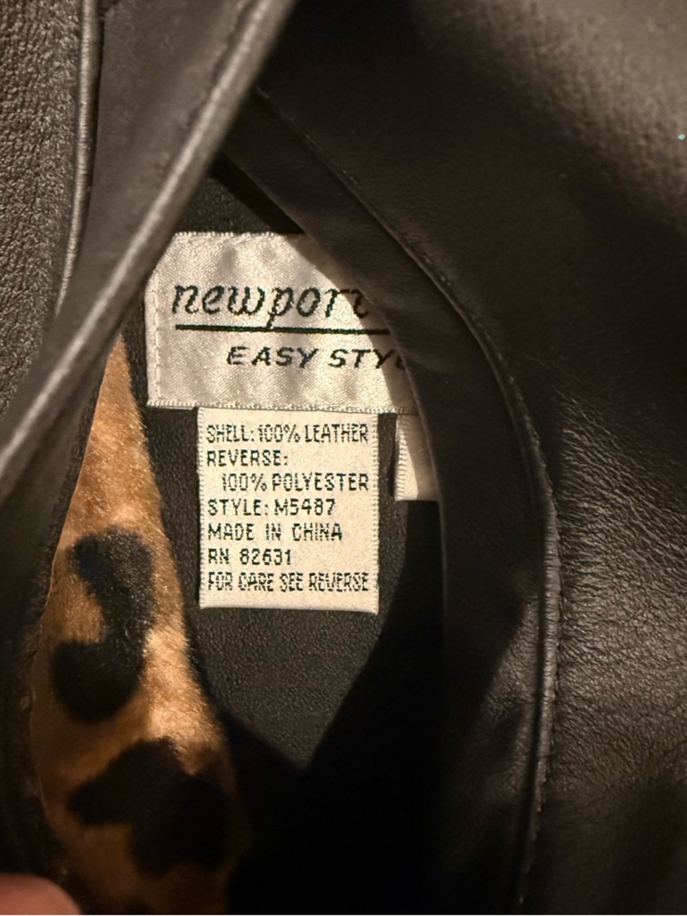 VTG 90s Newport News Leather Reversible Cheetah Longline Trench Coat Sz Small - Picture 7 of 9